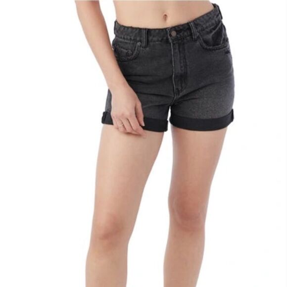 O’Neill Katrina Black Denim Shorts New! - Picture 1 of 8